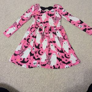 Pink Ghost and Spiderweb Kids Costume Dress